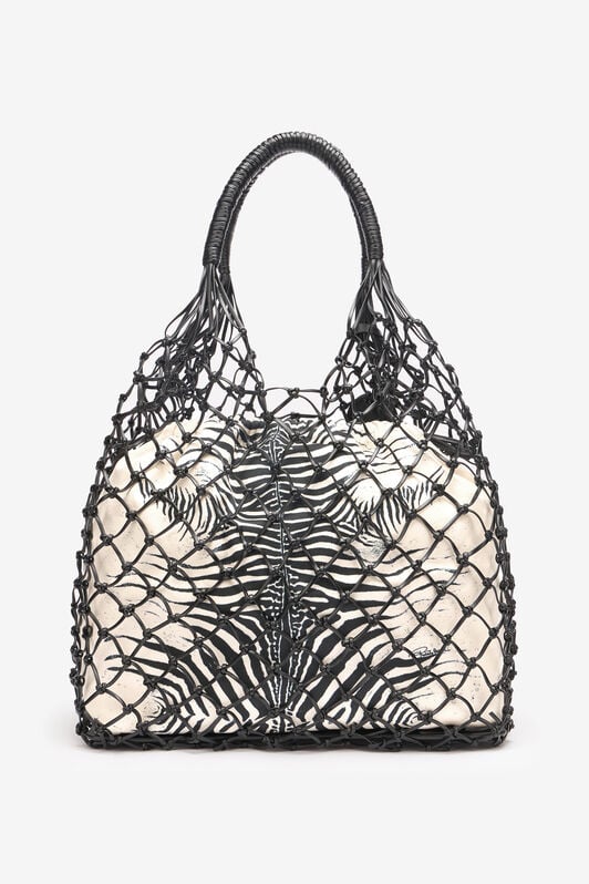 RC Bag With Mesh And Mini Zebra Print RC Bag With Mesh And Mini Zebra Print Black/White UKB019-PZE14