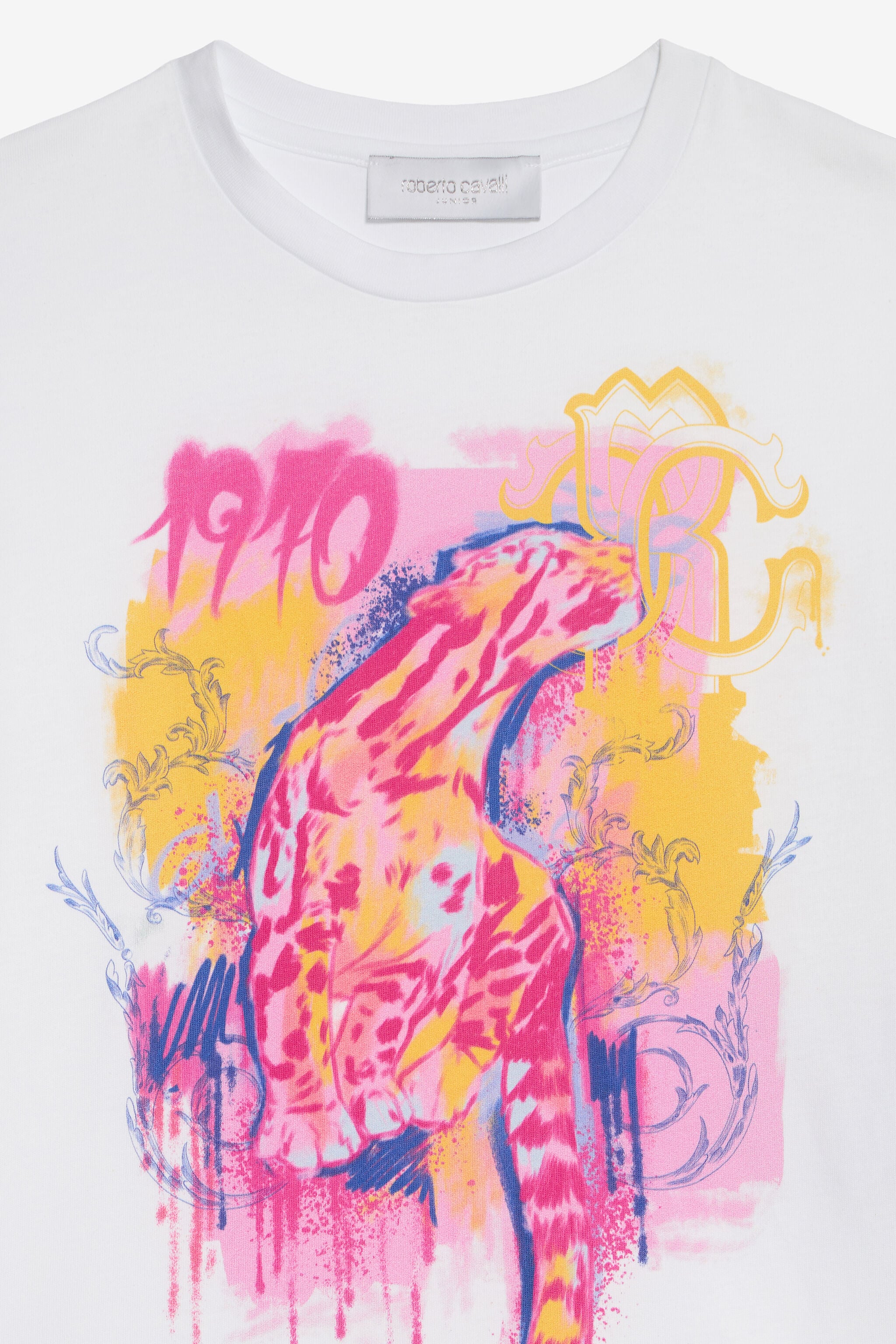 JU White Cotton T-Shirt With Print JU White Cotton T-Shirt With Print OPTICAL WHITE VJT62K-JD001