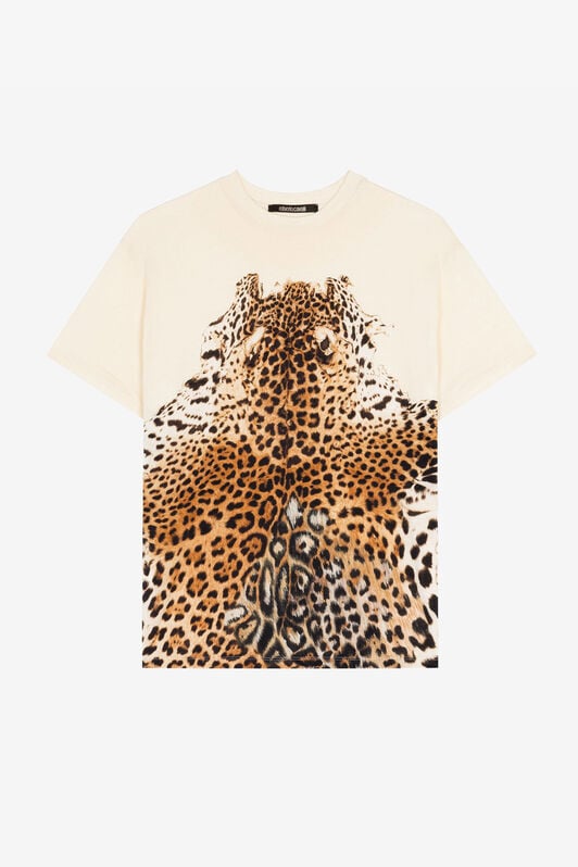 RC Leopard-Print Cotton T-Shirt RC Leopard-Print Cotton T-Shirt NATURALE RKT61B-3PH30
