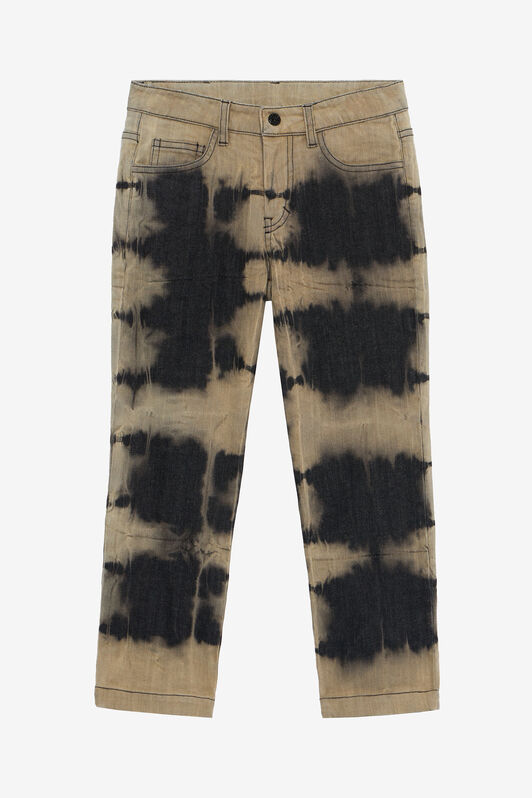 JU Pants With Contrasting Print Brown UJJ20A-DSJ01