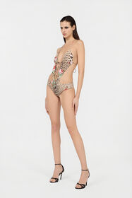 RC Jaguar Roses Print One-Piece Swimsuit NATURAL XQW038-HVT24