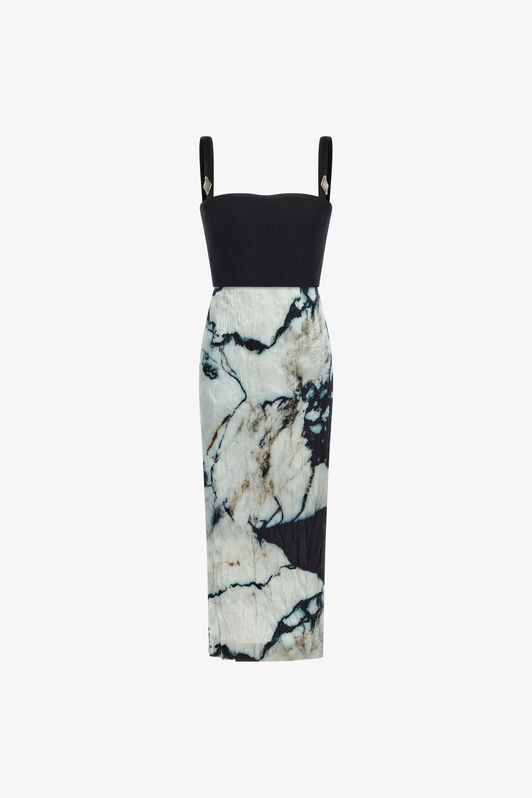 RC Marble print Dress RC Marble print Dress Schwarz/Weiß TWT108-7NN18