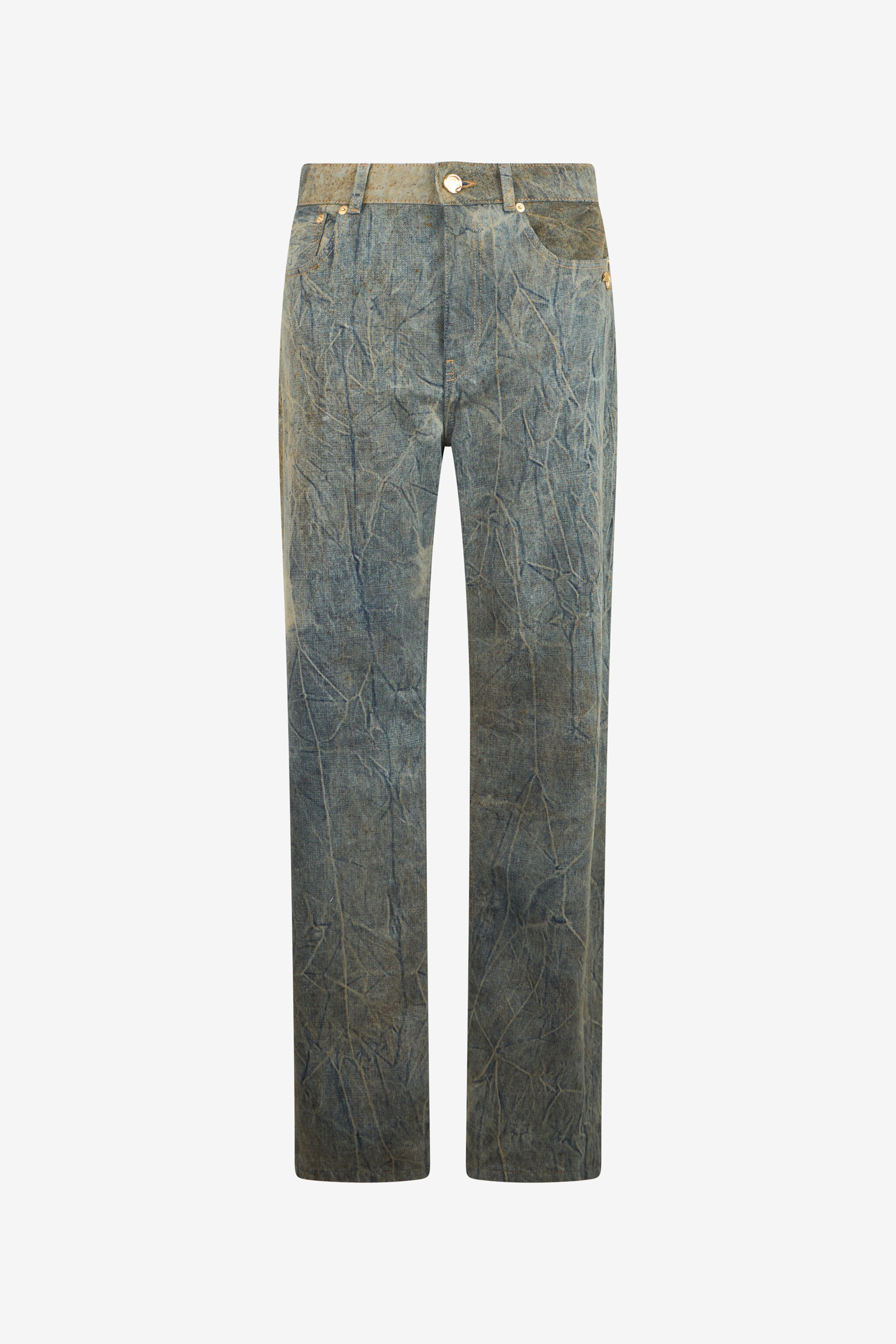 RC Jeans regular fit a cinque tasche in denim di cotone RC Jeans regular fit a cinque tasche in denim di cotone BLUE/BROWN XQJ200-VT001