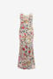 RC Robe longue en soie à imprimé Florentine Flowers BEIGE WQT110-RYR29