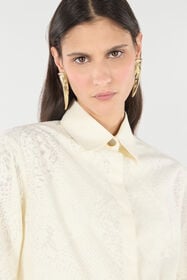 RC Camicia Con Stampa Pitone Avorio UKT704-WNN53