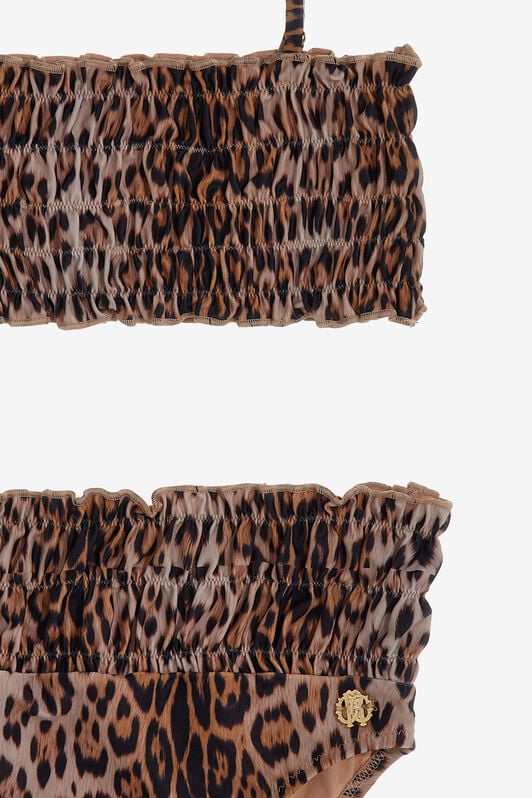 JU Leopard Print Kids Bikini Set JU Leopard Print Kids Bikini Set Light brown SJW001-HVF65