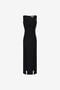 RC Midi dress with slits Noir SKT110-HR001