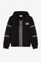 JU Logo-Stripe Zip Hoodie Black OJT919-ISA2J