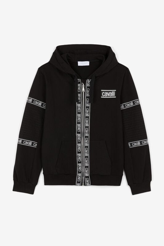 JU Logo-Stripe Zip Hoodie JU Logo-Stripe Zip Hoodie Black OJT919-ISA2J