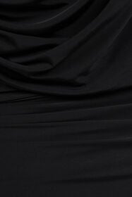RC Asymmetric Draped Maxi Dress BLACK WKT144-LL006