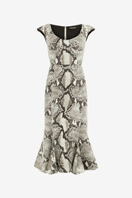 RC Midikleid Mit Print Python Hellbraun VWT157-NVQ75