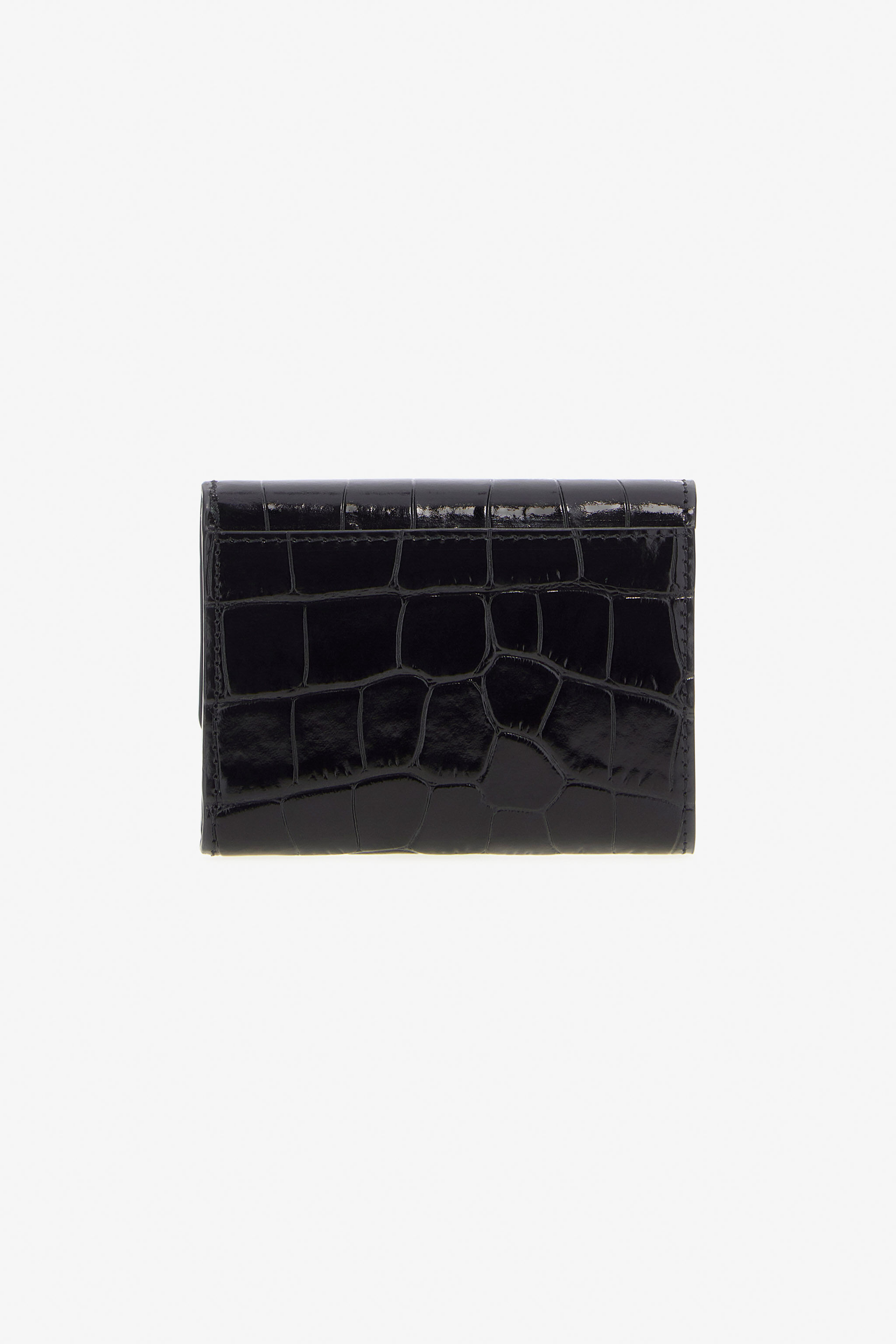 Black Croc-Effect Wallet in Black for Women | Roberto Cavalli®
