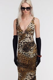 RC Jaguar Skin print dress Brown SKT132-6HG34