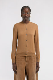 RC Cardigan In Lana Cammello Marrone SKM900-MA006