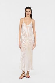 RC Slip Dress Con Stampa Ray Devorè WHITE XKT102-FXI15