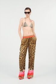 RC Pantalon palazzo avec imprimé Cavalli Pop CORAL RED WQT210-OZR33