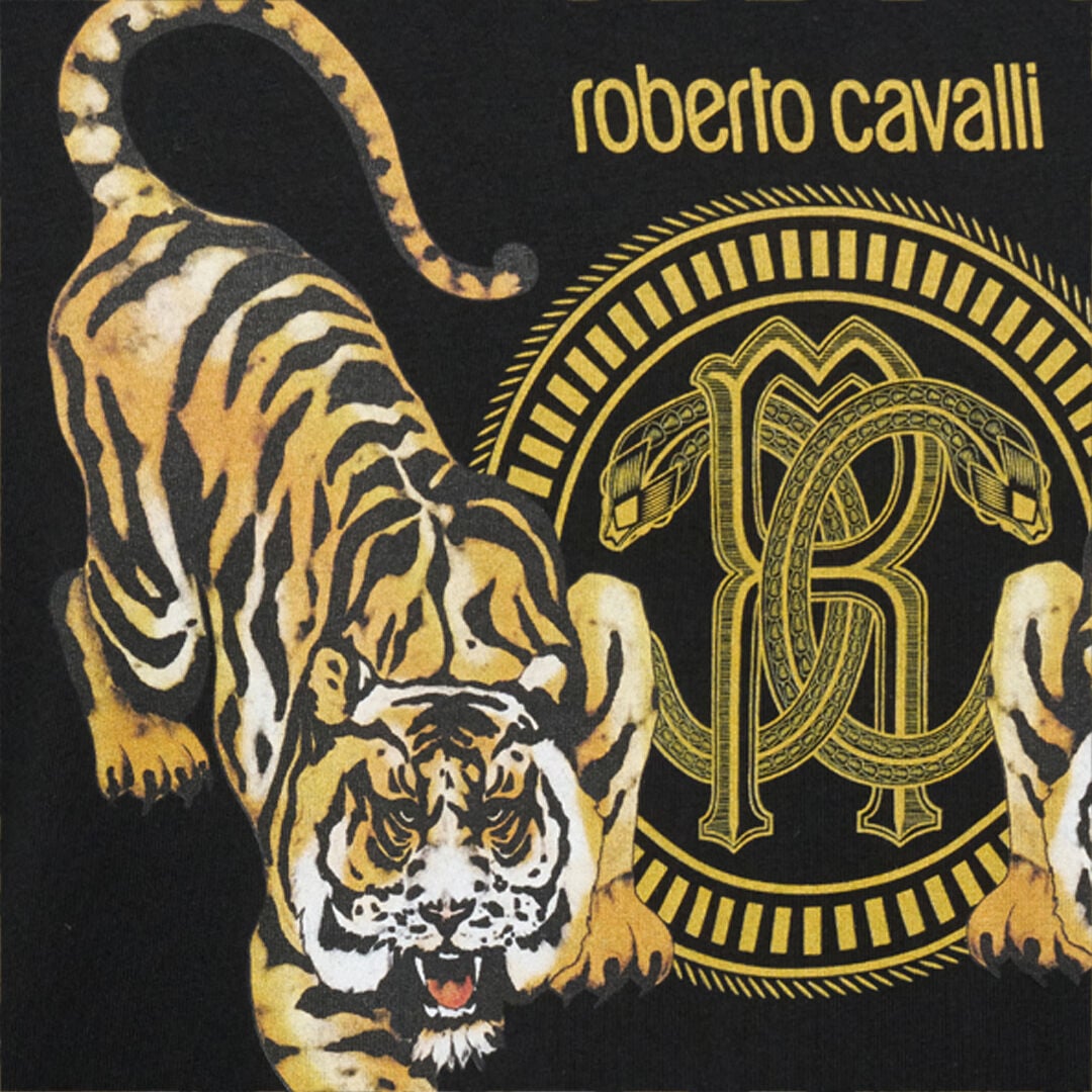 RC Black T-Shirt with RC Monogram BLACK QOT62B-JD060