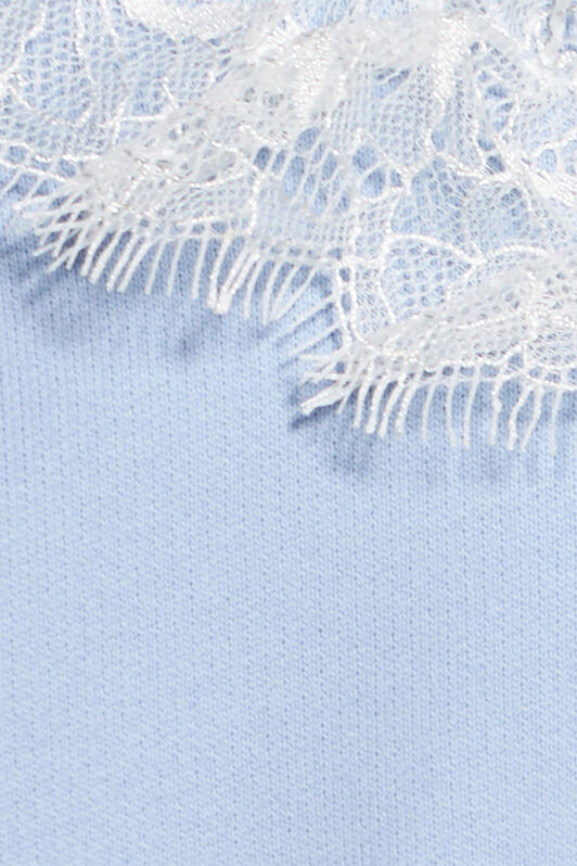 JU Sweatshirt Mit Monogramm RC Und Spitze Hellblau UJT660-CF050