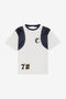 JU C Logo-Appliqué Striped T-Shirt JU C Logo-Appliqué Striped T-Shirt White OJT621-ISA2J