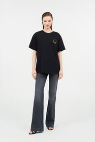 RC T-shirt en coton avec tigres BLACK WQT62B-JD028