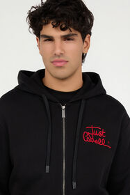 JC Hoodie with Embroidered Logo BLACK VFT098-VF142