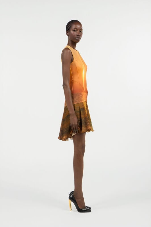 RC Robe Courte Imprimée Sunset RC Robe Courte Imprimée Sunset Orange UWT113-JMN97