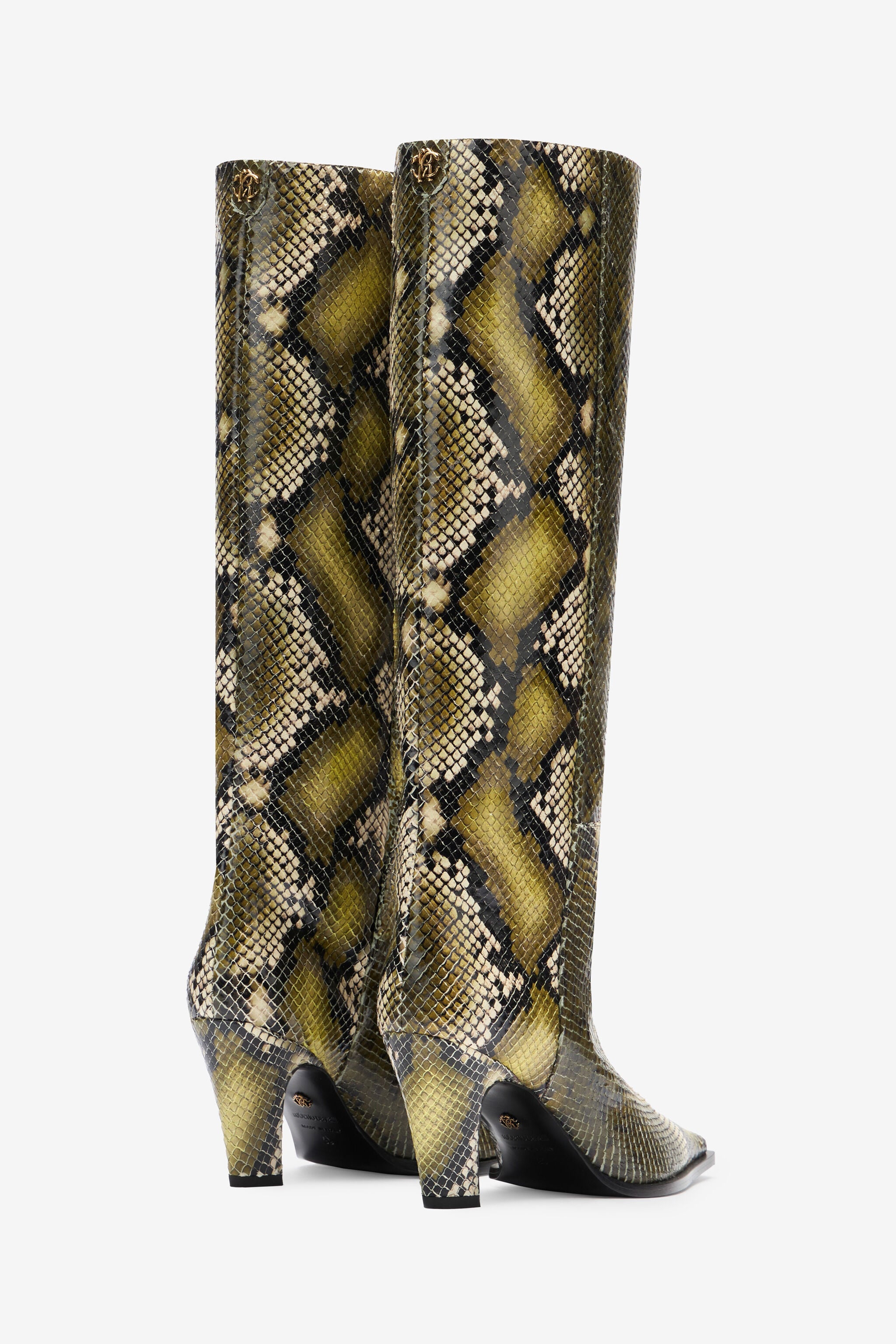 RC Knee-high boots with python print RC Knee-high boots with python print Dark green TKS011-PZS05