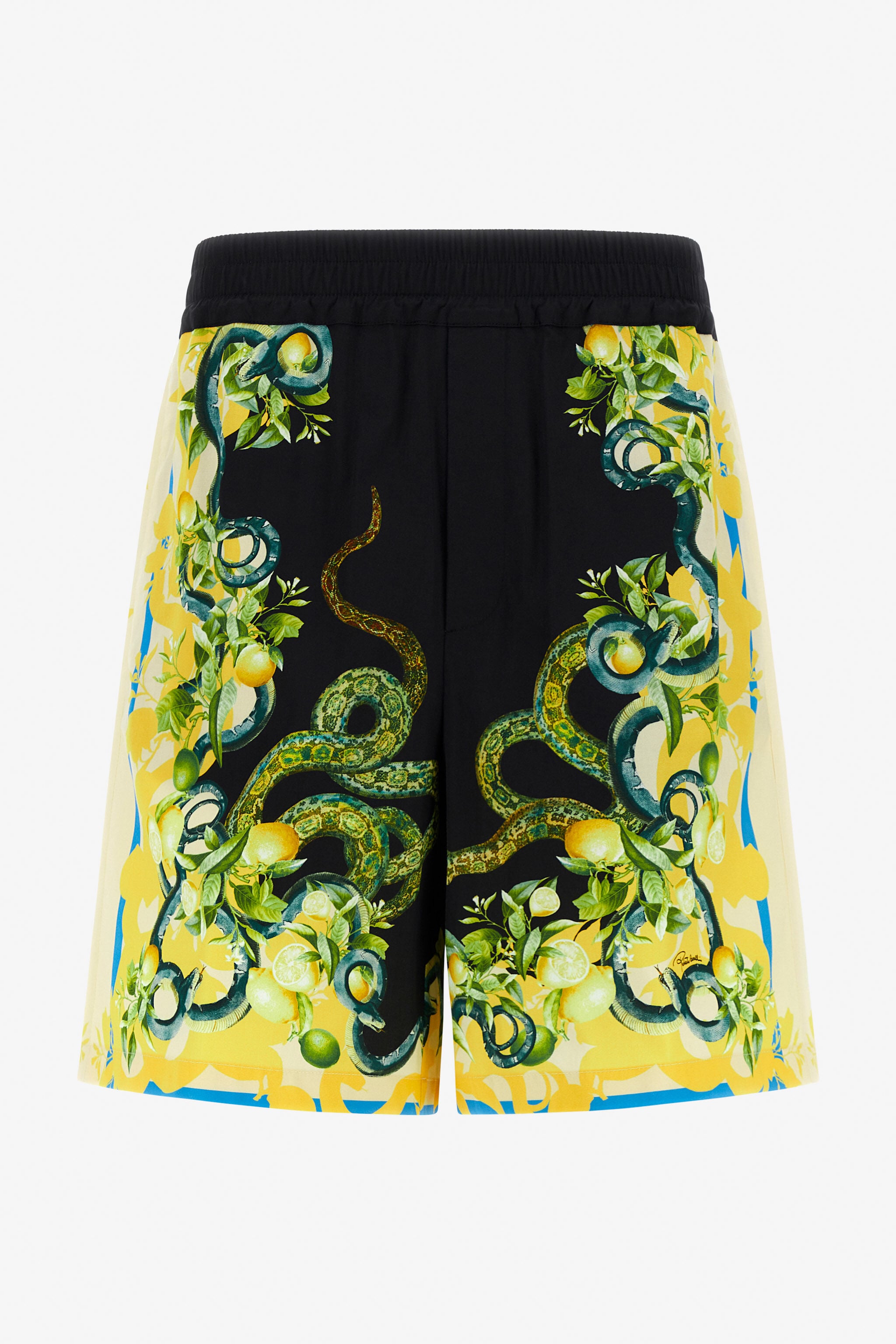 RC Shorts with Lemon Snake print Black/Yellow SRT270-CDL42
