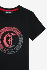JC Logo Print T-Shirt BLACK WFT60G-5B006