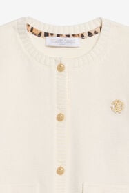 JU Ivory Cotton Cardigan MILKY WHITE WJM600-MG001