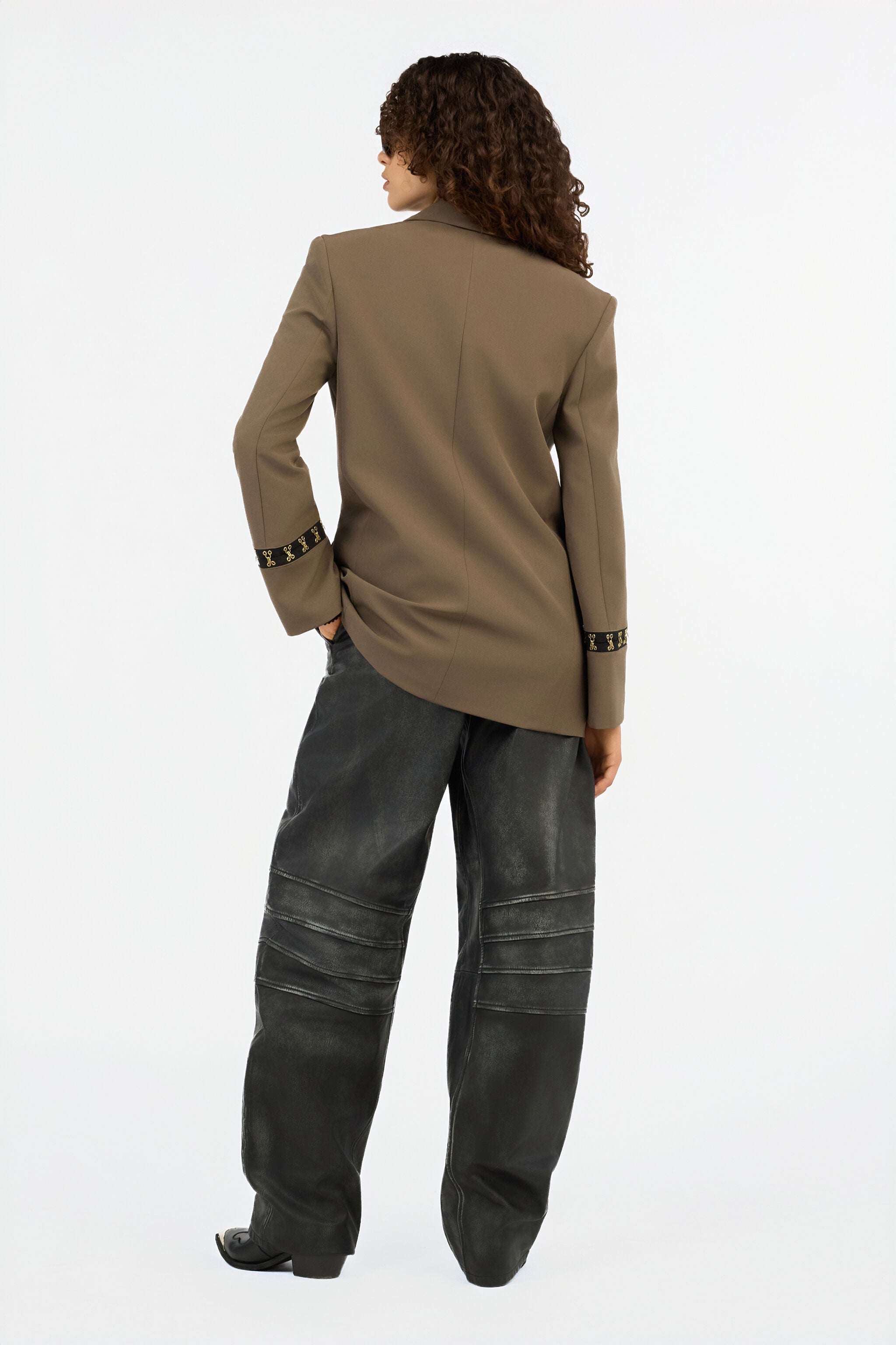 JC Brown Blazer With Jacquard Cuffs JC Brown Blazer With Jacquard Cuffs VERDE 185 VFT298-VF448