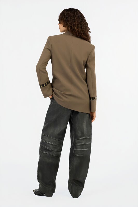 JC Brown Blazer With Jacquard Cuffs JC Brown Blazer With Jacquard Cuffs VERDE 185 VFT298-VF448