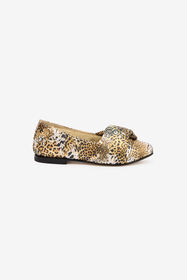 JU Ballerine Jaguar Skin Con Dettaglio Annodato NATURALE TJS01W-ABJ02