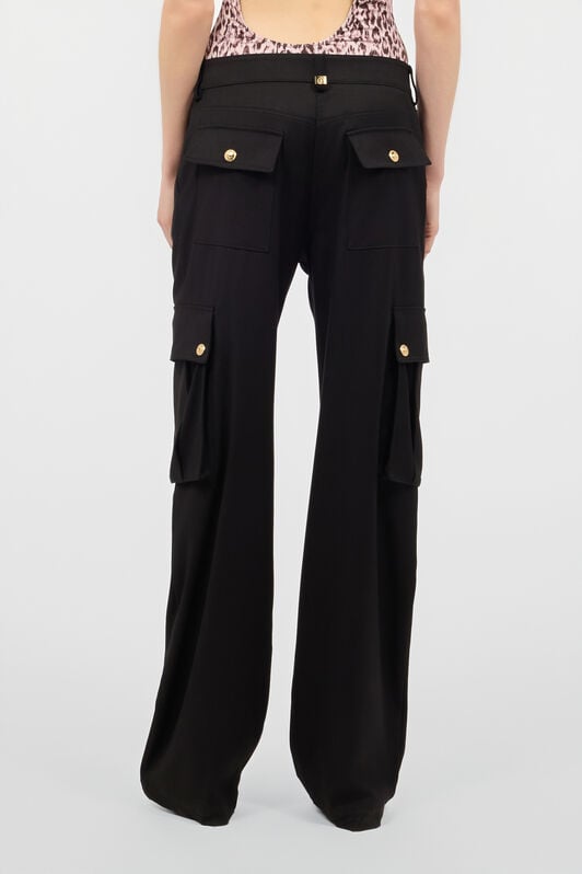 JC Elegante Cargohose JC Elegante Cargohose Schwarz UFT090-UF129
