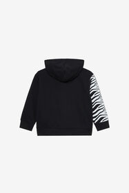 JU Black Sweatshirt With Zebra Print And Monogram RC BLACK UJT68B-CF050