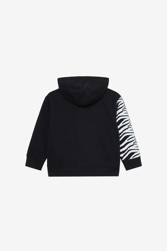 JU Black Sweatshirt With Zebra Print And Monogram RC BLACK UJT68B-CF050