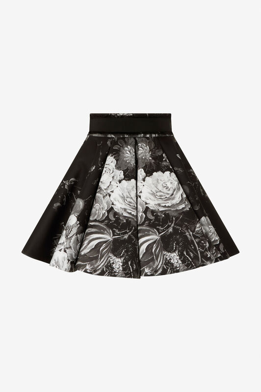 RC Falda de jersey scuba con estampado Fiammingo Flowers RC Falda de jersey scuba con estampado Fiammingo Flowers BLACK/GREY XWT306-NVT77