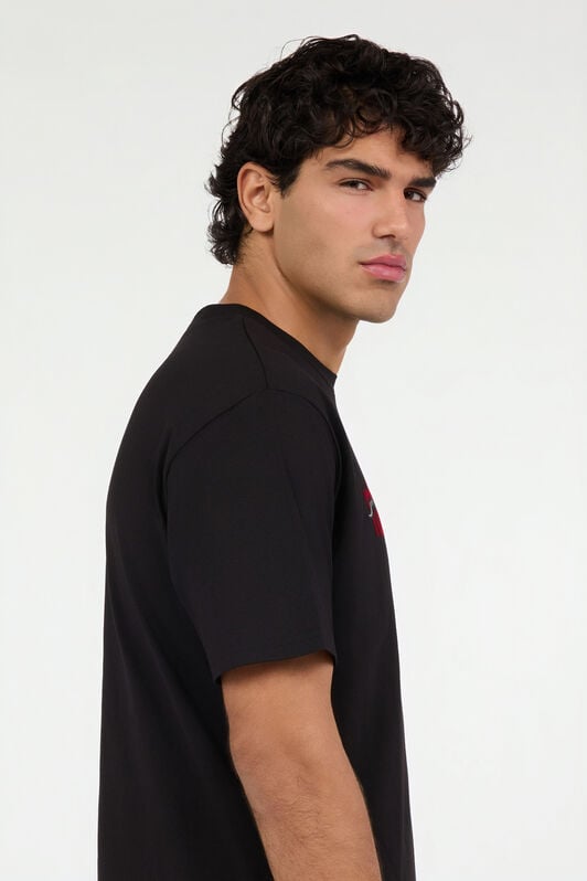 RC Black T-shirt with Snake Logo Embroidery RC Black T-shirt with Snake Logo Embroidery BLACK ROT60C-JD065