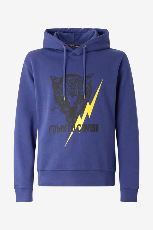 RC Sweatshirt Bleu Avec Jaguar Et Éclair NAVY POT69B-CF052