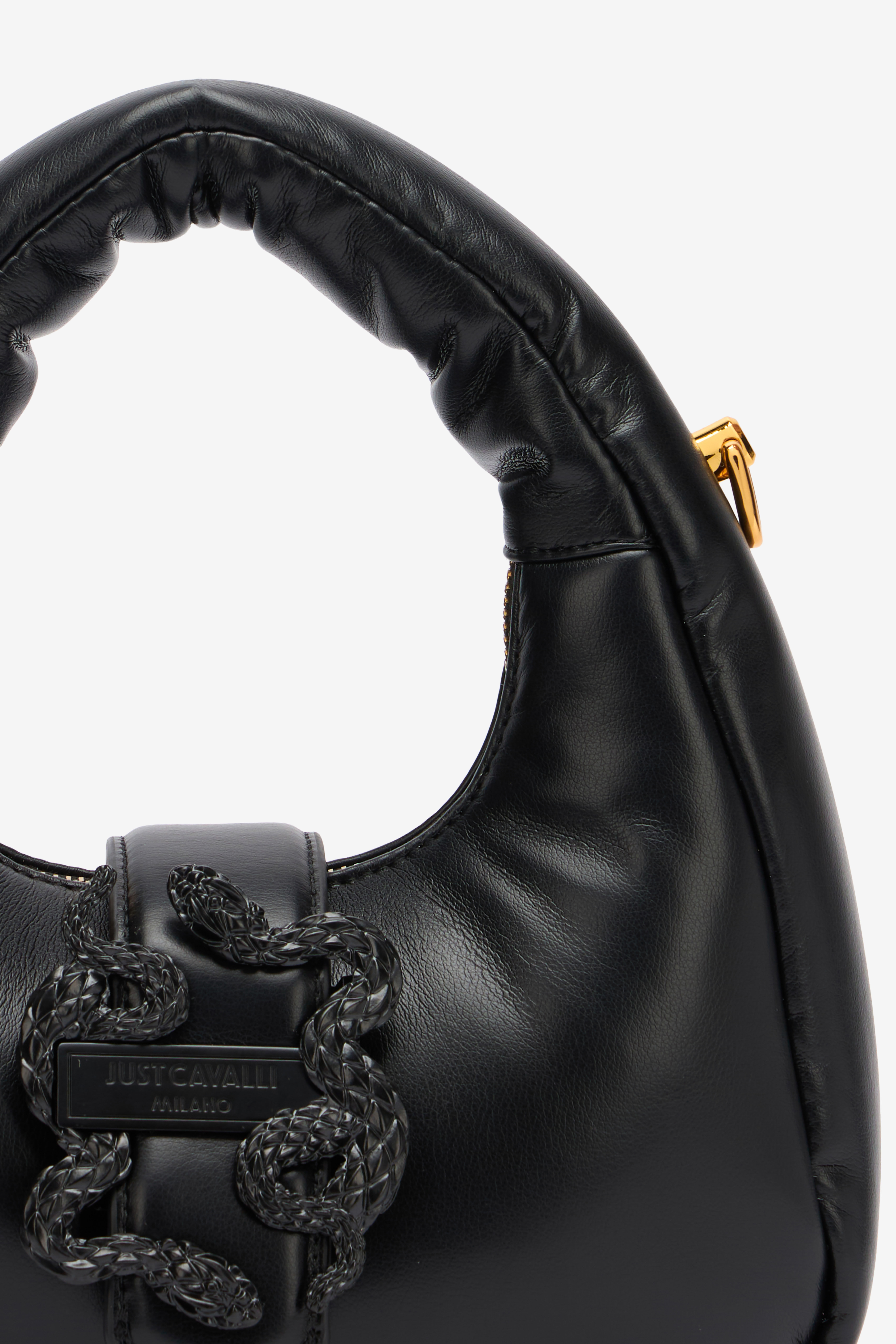 JC Black Shoulder Bag With Snake Motif JC Black Shoulder Bag With Snake Motif BLACK UFB052-UF421