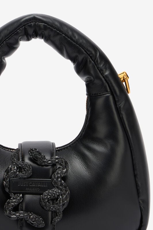 JC Black Shoulder Bag With Snake Motif JC Black Shoulder Bag With Snake Motif BLACK UFB052-UF421