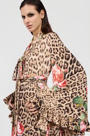 RC Jaguar Roses Print Dress NATURAL XQT126-JRT24