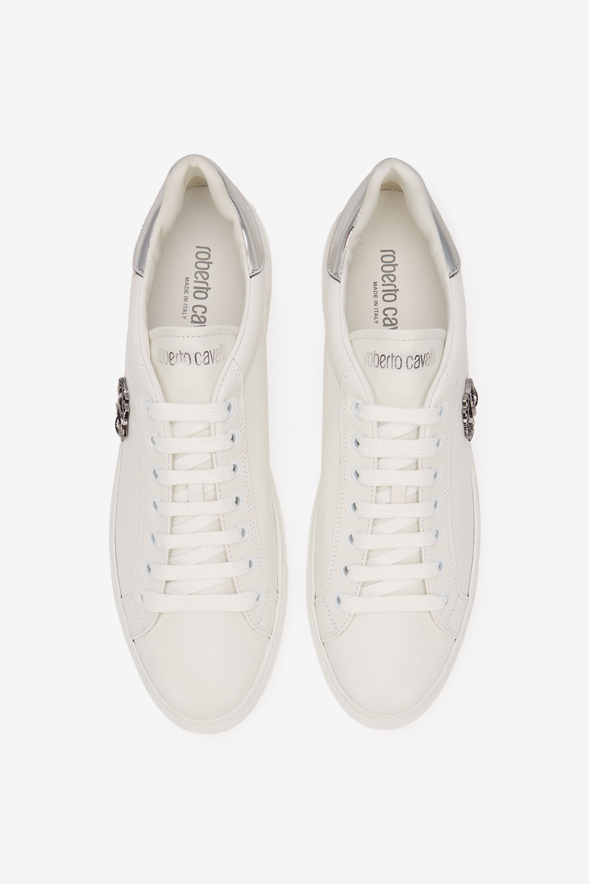 White Sneaker with Monogram RC in WHITE/ANTIQUE NIKEL for Men