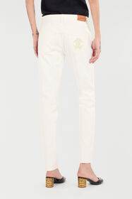 RC Pantalon À Imprimé Python Et Breloque Blanc UKJ232-KGN53