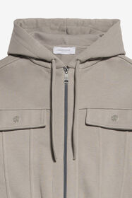 JU Eleganter Hoodie in Taupe ICE GREY XJT67C-CF014