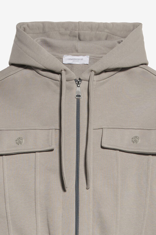 JU Eleganter Hoodie in Taupe JU Eleganter Hoodie in Taupe ICE GREY XJT67C-CF014