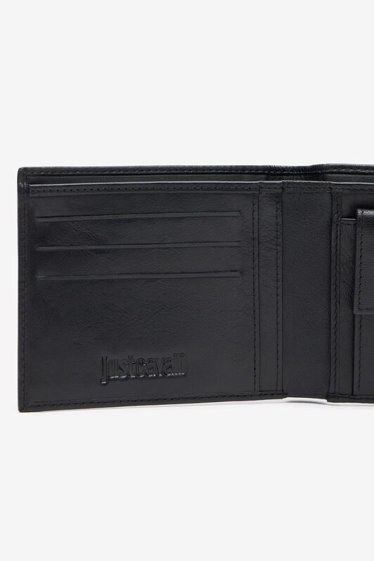 JC Just Cavalli Black Bifold Wallet with Embossed Logo JC Just Cavalli Black Bifold Wallet with Embossed Logo BLACK VFP020-VF576