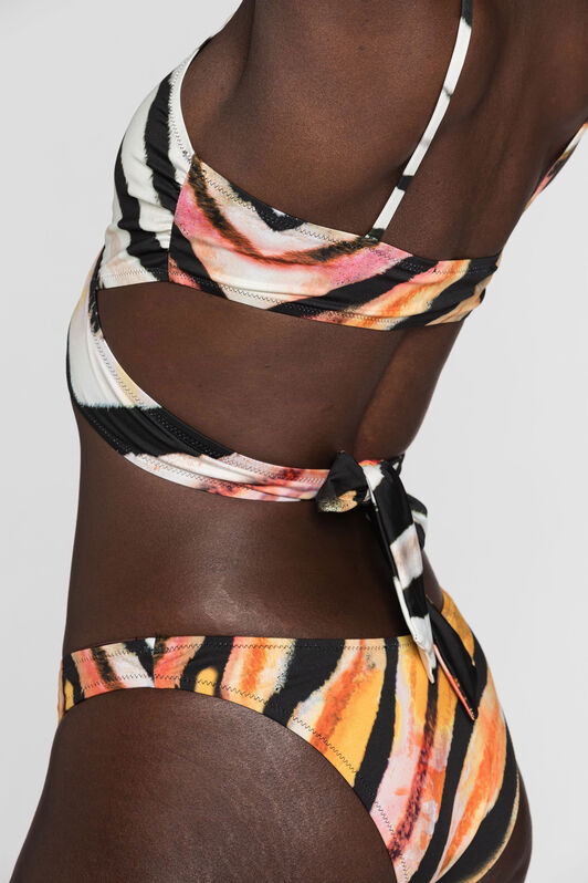 RC Zebra-Print Wrap Bikini Top ORANGE/MULTICOLOR OQW24C-HVD03