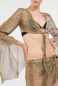 RC Top in Seta con Stampa Baby Jaguar MULTICOLOR WQW024-HNR31