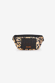 JC Marsupio con stampa Leopard e patch logo Marron clair SFB007-SF338